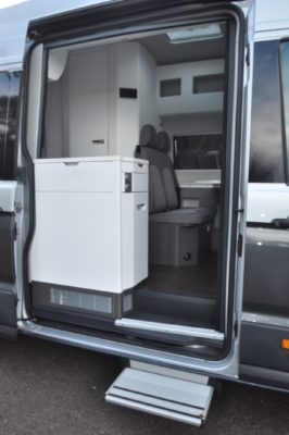 Volkswagen Grand California 680 motorhome sliding door