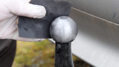 scrubbing the tow ball