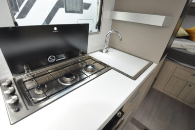 Adria Compact Supreme SC motorhome kitchen