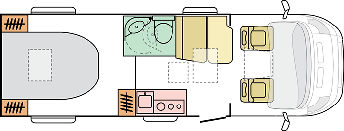 2021 Adria Compact Supreme SC motorhome layout