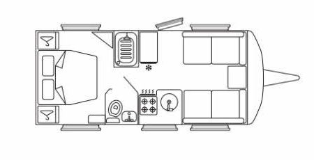 2021 Bailey Phoenix+ 640 caravan floorplan