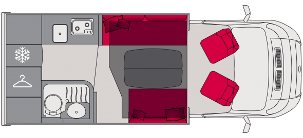 2021 Pilote P626D Évidence motorhome floorplan