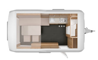 2021 Knaus Deseo caravan floorplan