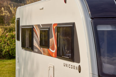 new Bailey Unicorn caravan graphics