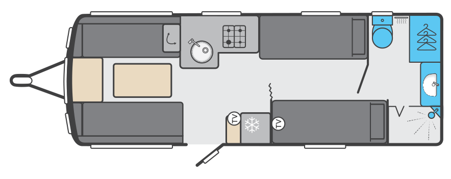 2021 Swift Elegance 565 caravan floorplan