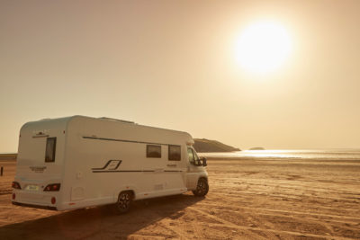 motorhome on the beach