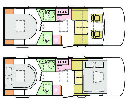 2022 Adria Sonic Supreme 700DC motorhome floorplan