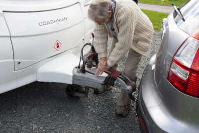 hitching up a caravan