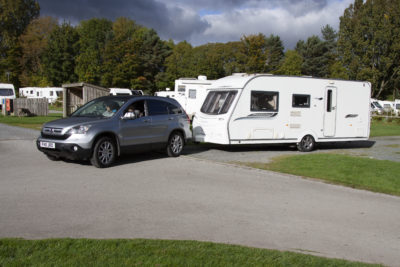 towing a caravan