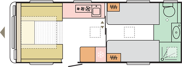 2022 Adria Alpina Colorado caravan floorplan