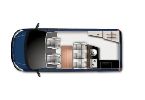2022 Ford Nugget campervan floorplan