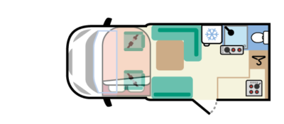 motorhome layout with drop down bed