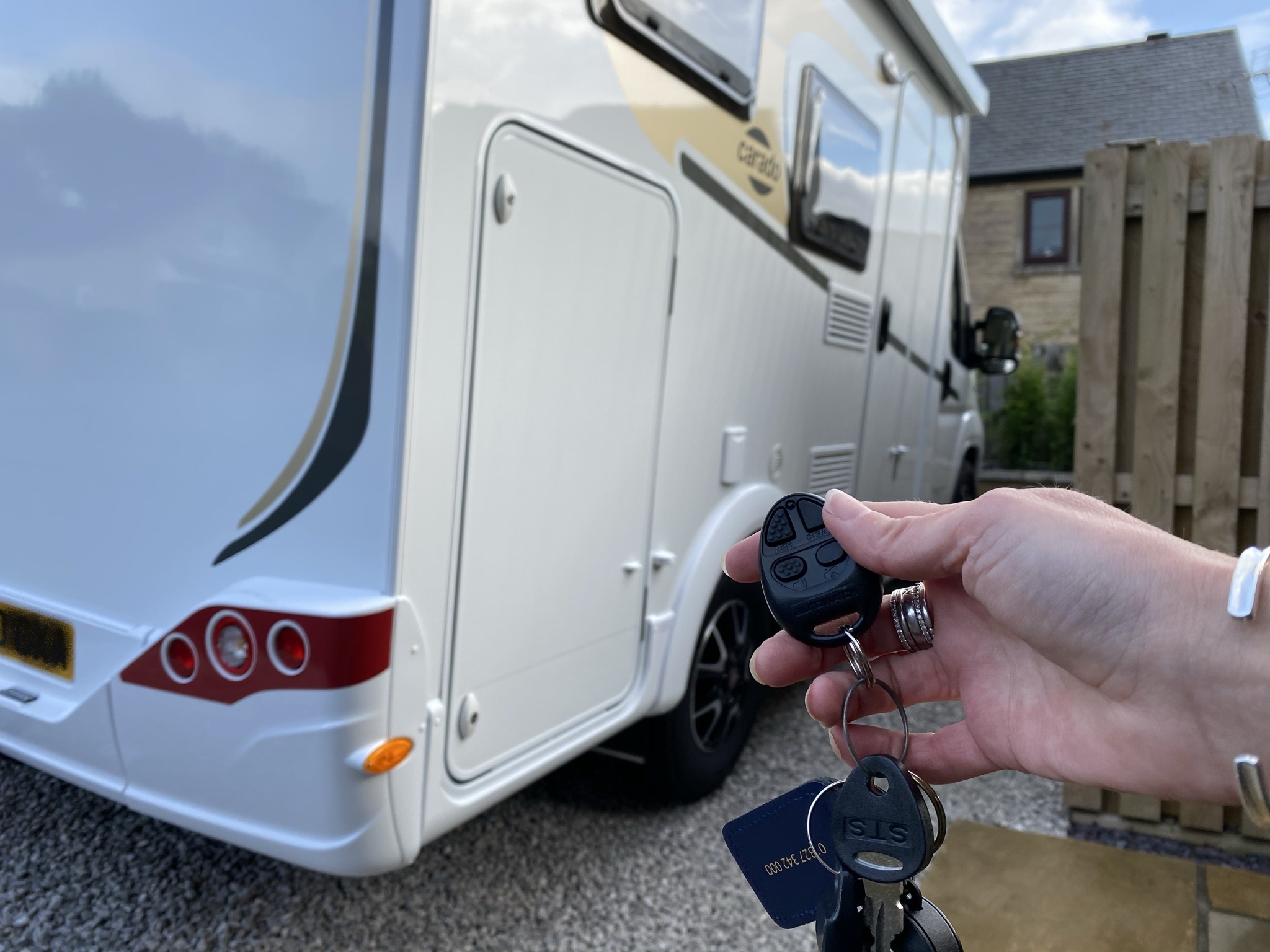 Motorhome alarm key fob