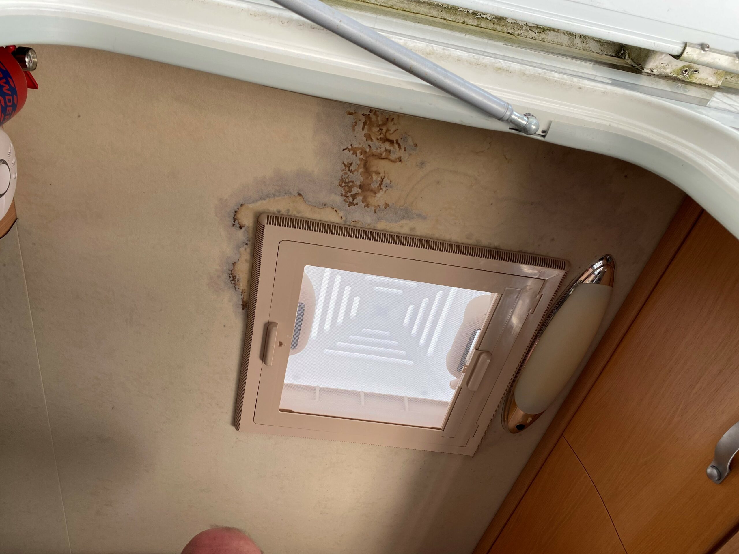 Damp around motorhome ventilation