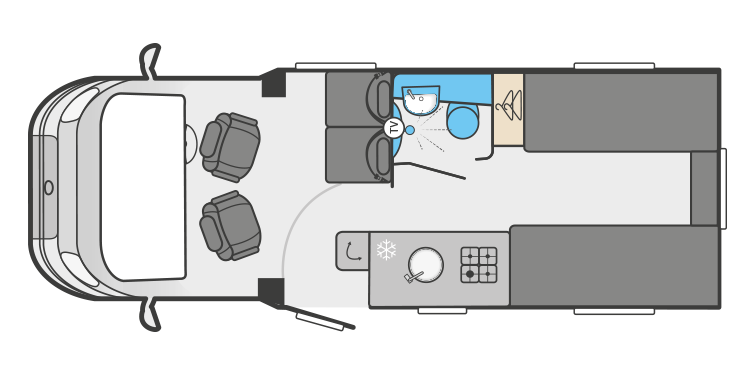 2022 Swift Select Compact C500 motorhome floorplan