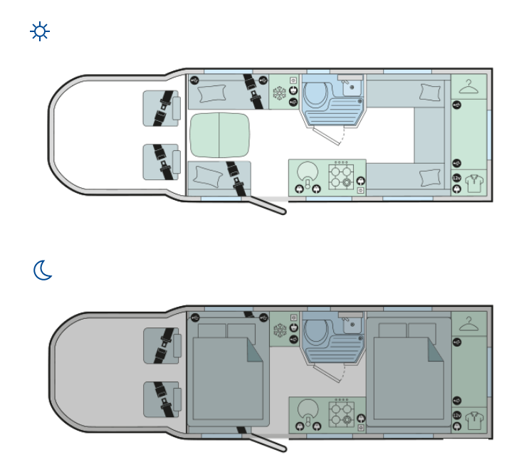 2022 Bailey Adamo 75-4DL motorhome floorplan