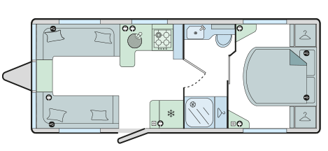 2022 Bailey Alicanto Grande Lisbon caravan floorplan