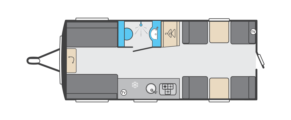 2022 Swift Basecamp 6 caravan floorplan