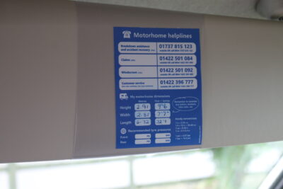 motorhome height sticker