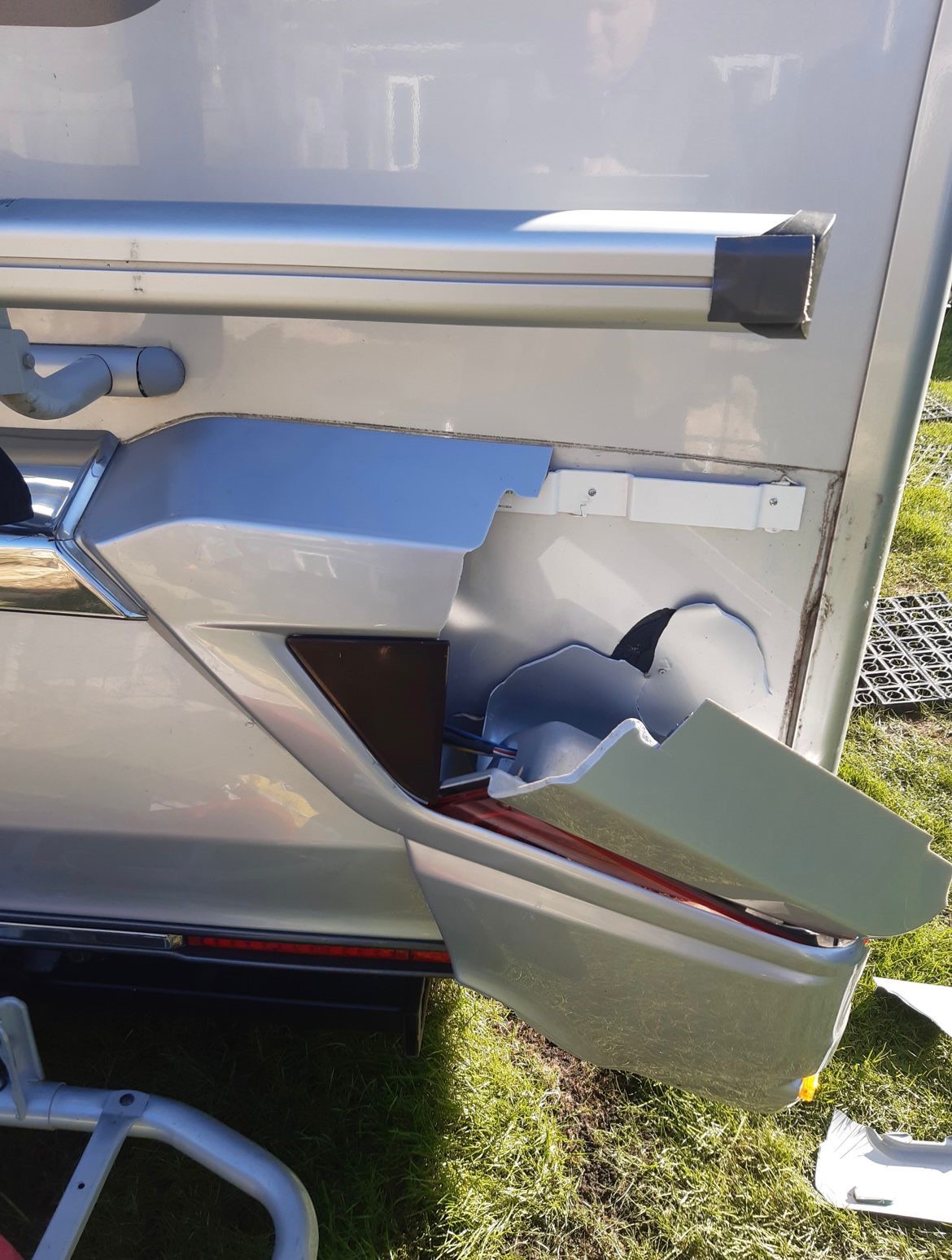 Motorhome damage to panel