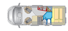 2022 Globecar Globescout Plus campervan floorplan