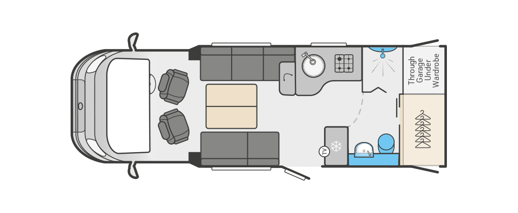 2022 Swift Escape 640 motorhome floorplan