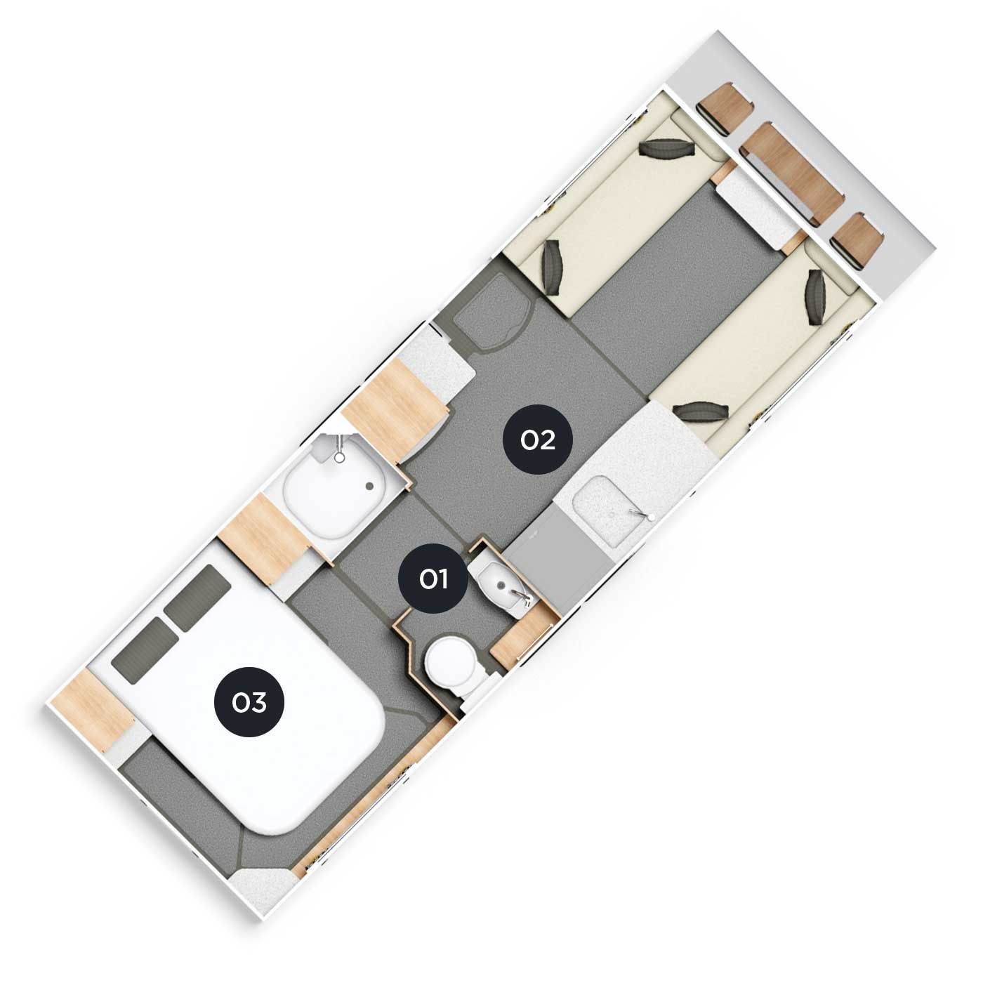 2022 Elddis Crusader Zephyr caravan floorplan