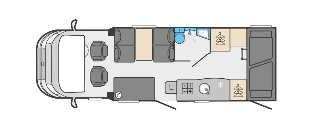 2022 Swift Edge 466 motorhome floorplan