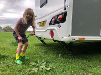 Kids helping with set up jobs