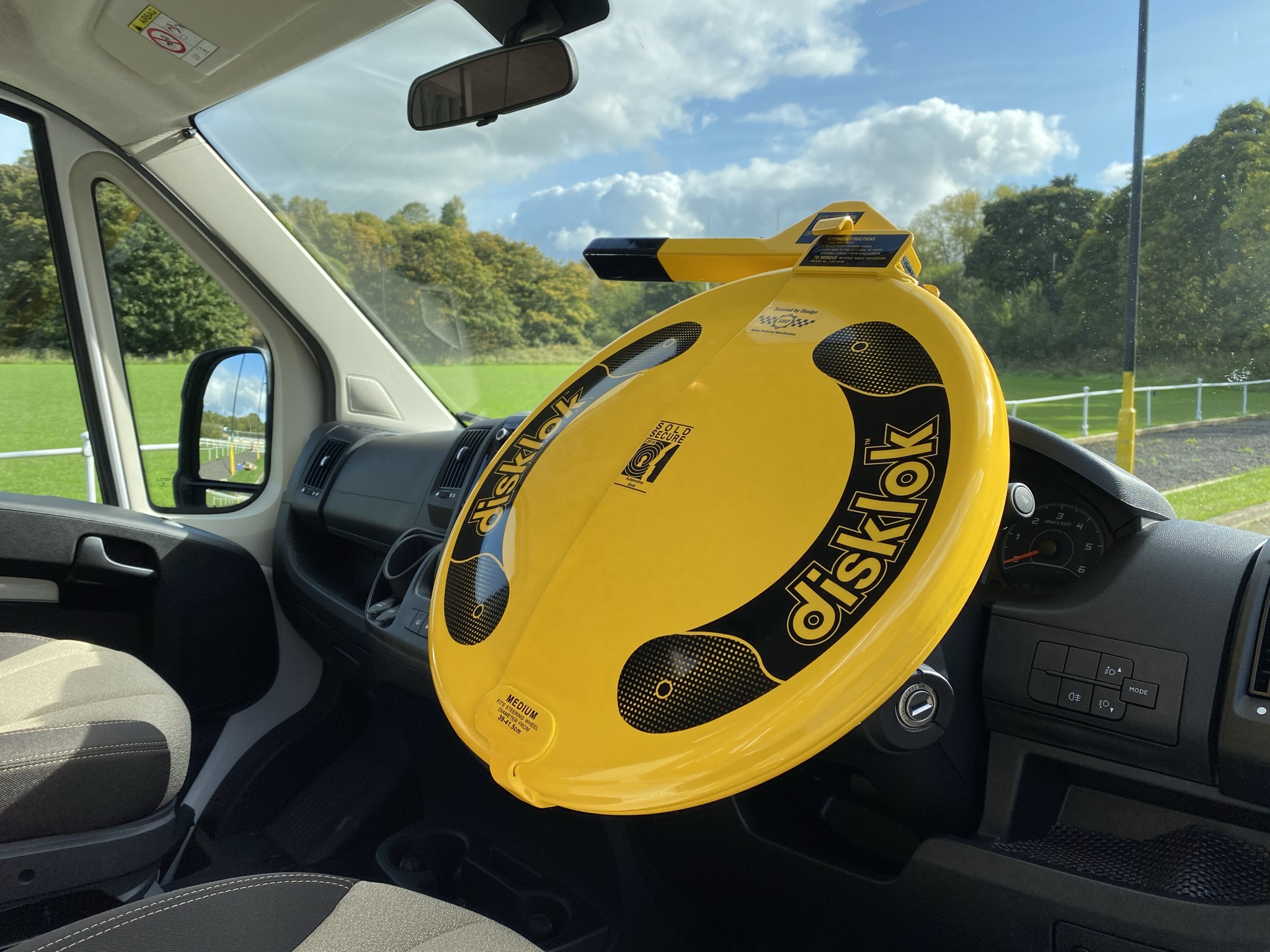 FLK Tech Universal Steering Wheel Lock - Anti-Theft Car Security Lock With Snake Key Protection