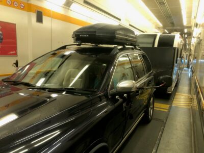 On the EuroTunnel on the way out