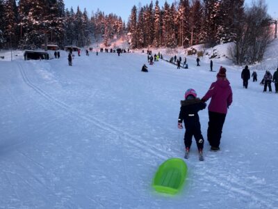 Skiing on Christmas Day