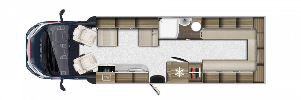 2023 Auto-Trail Frontier Scout motorhome floorplan