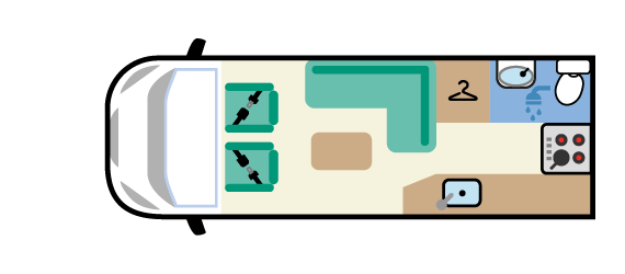 campervan layout side lounge