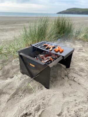 fire pit when camping on beach