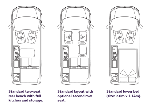 Volkswagen California Ocean floorplan