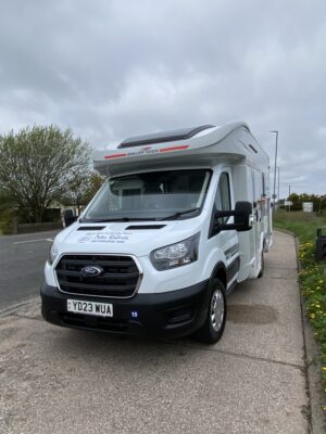 Motorhome in layby