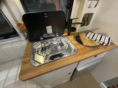 2025 Barefoot Eclipse caravan kitchen
