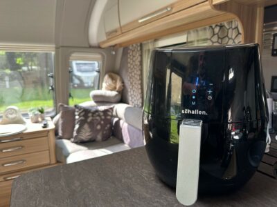 Air fryer in a caravan