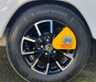 Milenco Alpha Gold axle wheel lock