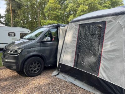 awning attached before pegging