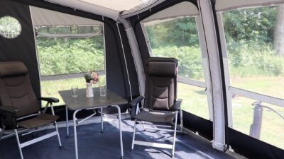 caravan awning dressed