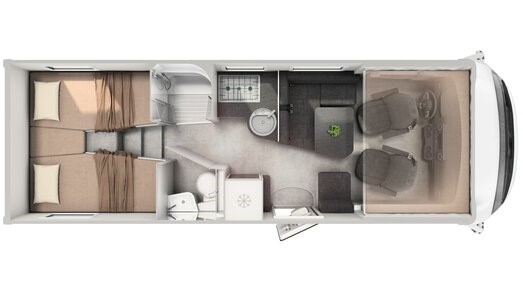 2025 Hymer B-class ModernComfort I 680 BlackLine motorhome floorplan 2025 Hymer B-class ModernComfort I 680 BlackLine motorhome floorplan