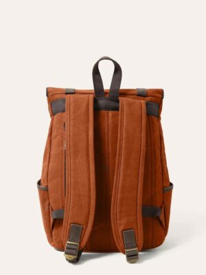 Gandys Orange Waxed Cotton Bali Backpack