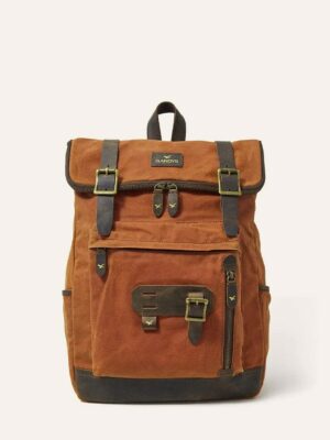 Gandys Orange Waxed Cotton Bali Backpack