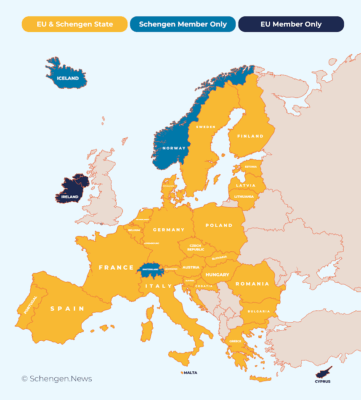 Schengen zones