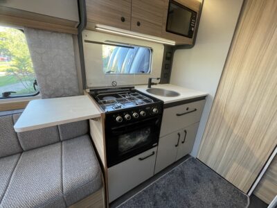 2026 Bailey Phoenix 420 Black edition caravan kitchen
