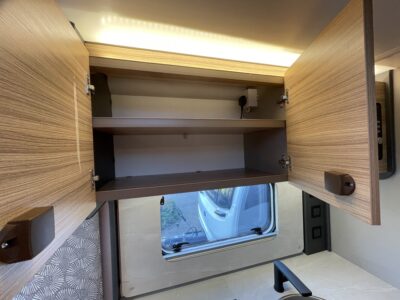 2026 Bailey Phoenix 420 Black edition caravan kitchen cupboards