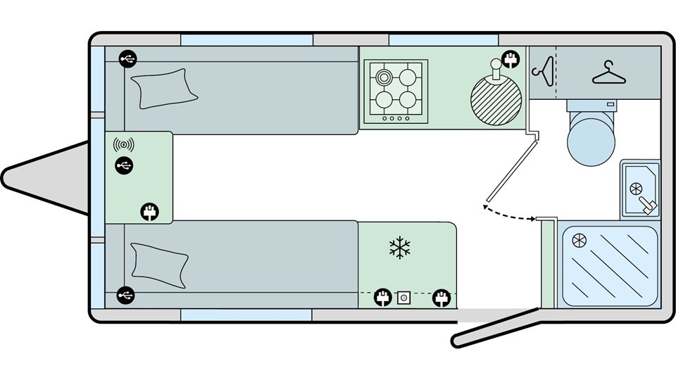 2026 Bailey Phoenix 420 Black edition caravan floorplan 2026 Bailey Phoenix 420 Black edition caravan floorplan