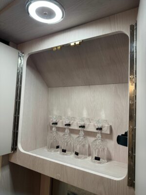 campervan wine glass locker